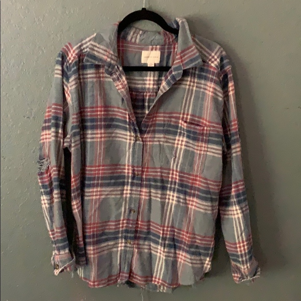 Distressed flannel